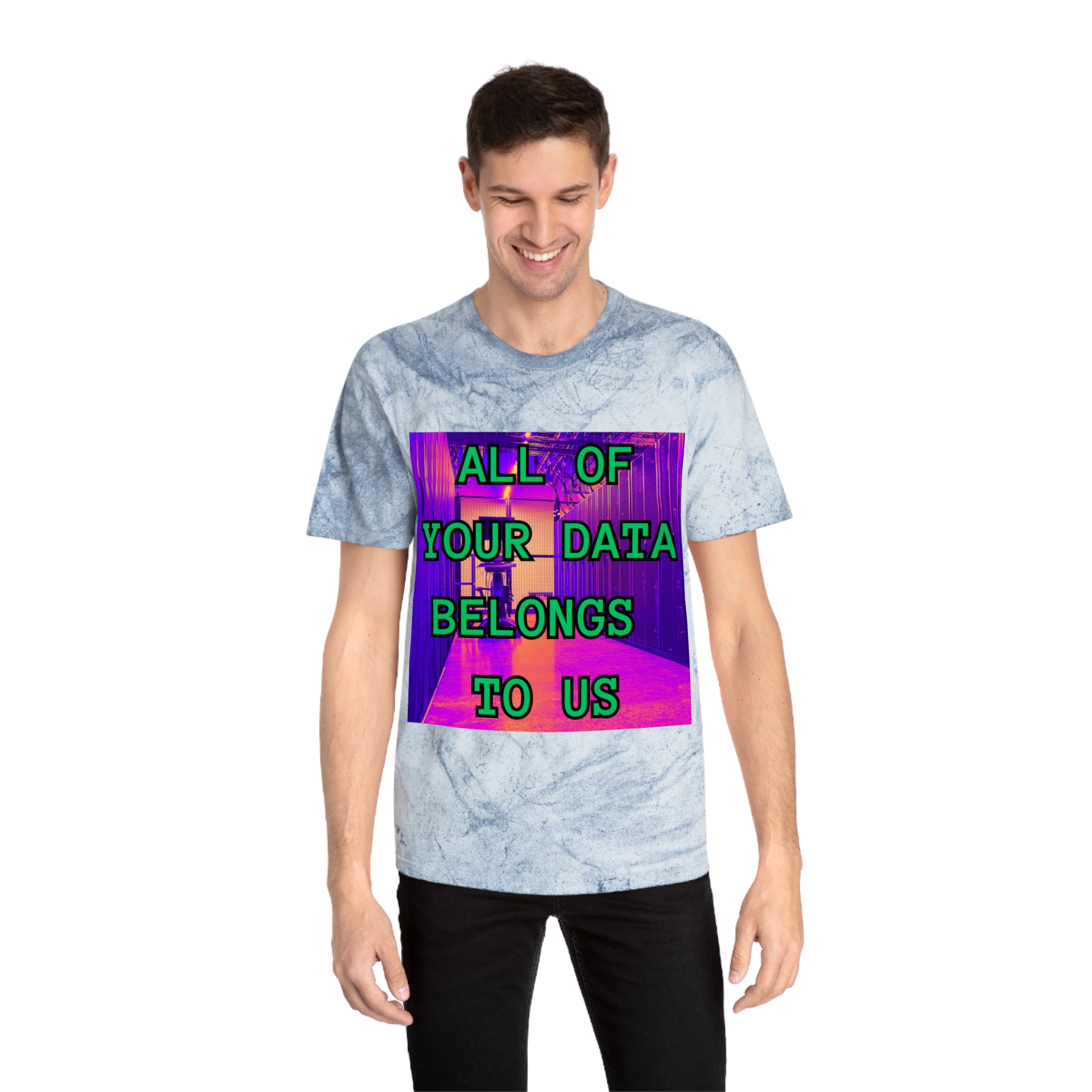 All Of Your Data Belongs To Us T-Shirt | Vaporwave Retro Cyberpunk - Image 15