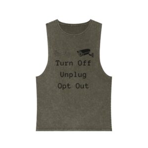 Turn Off Unplug Opt Out Tank Top — Vintage Stonewash Graphic Tank