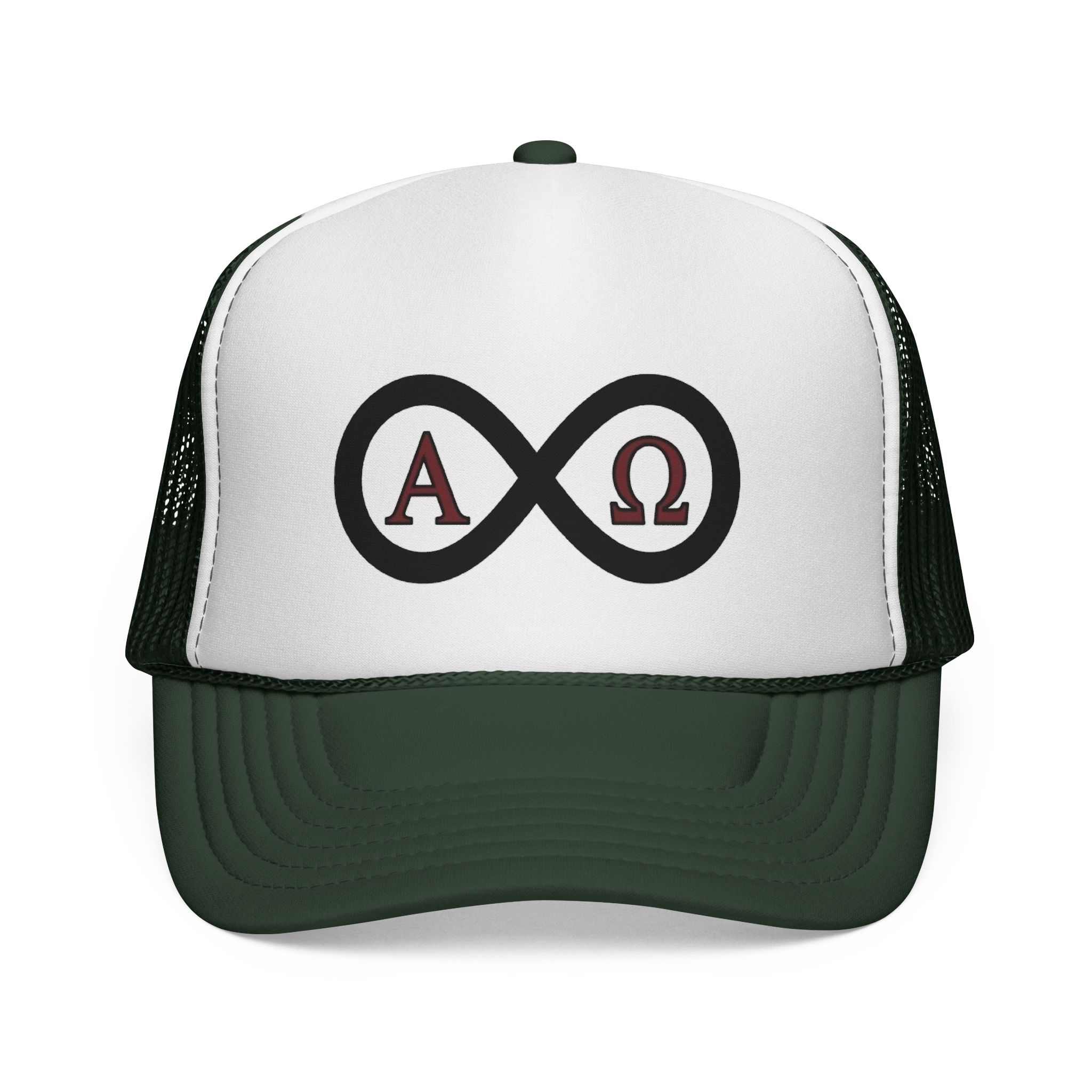 Christian Infinity Trucker Hat — Alpha & Omega Symbol Cap - Image 5