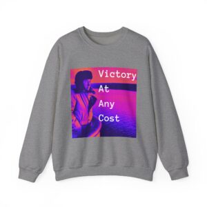 Victory At Any Cost sweatshirt | Retro neon singer graphic