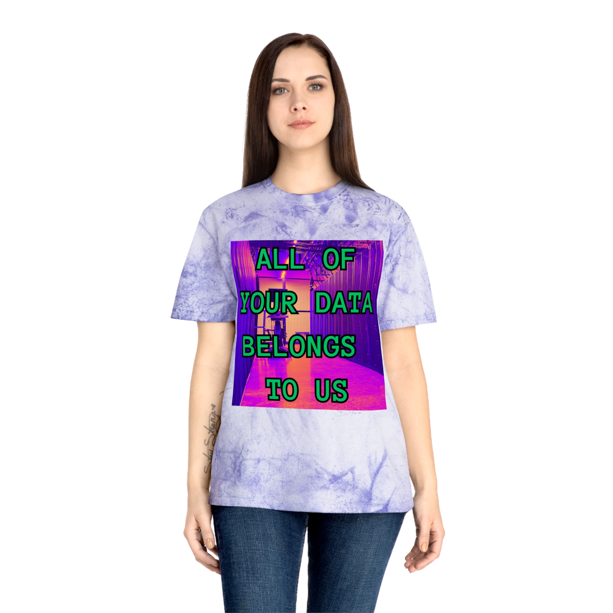 All Of Your Data Belongs To Us T-Shirt | Vaporwave Retro Cyberpunk - Image 20