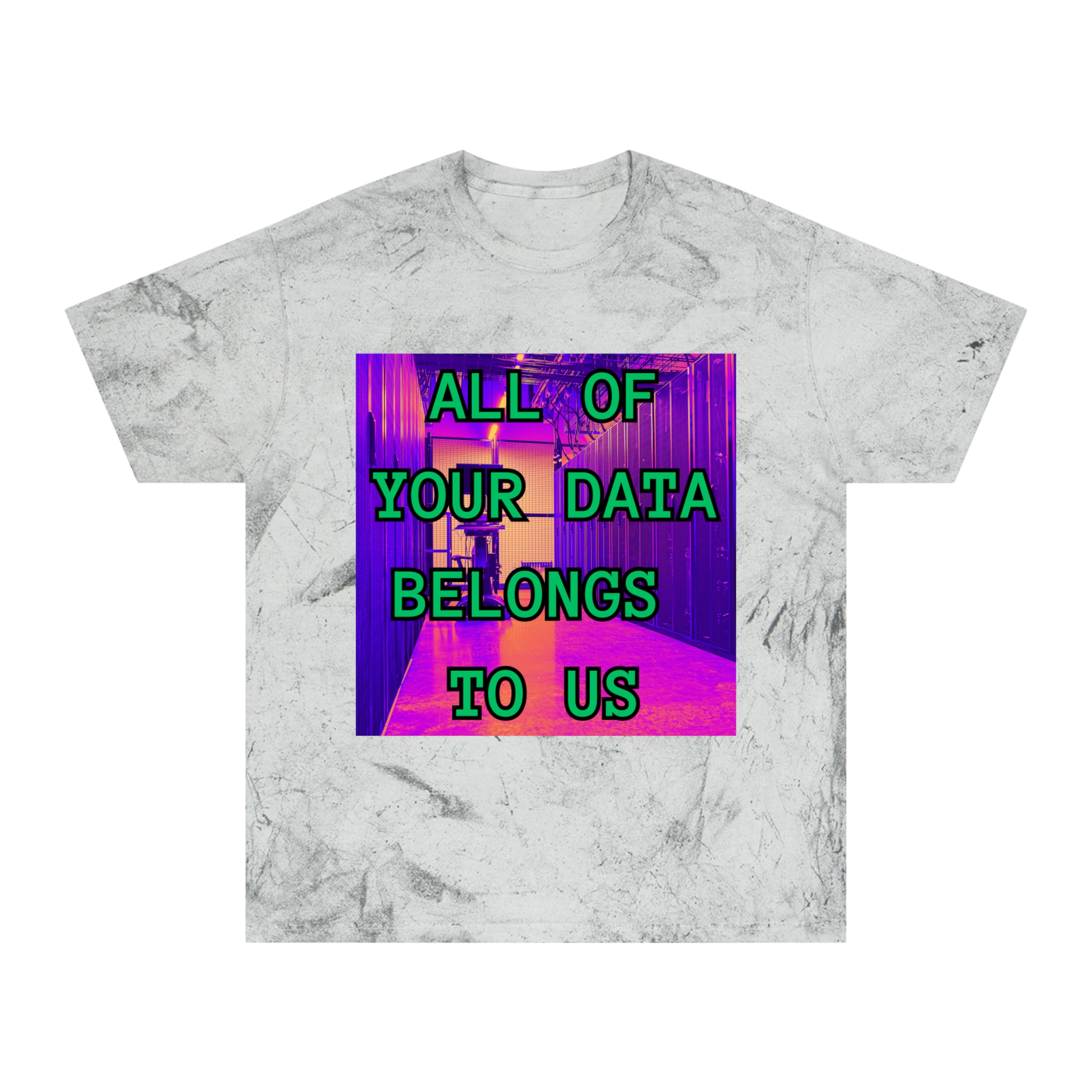 All Of Your Data Belongs To Us T-Shirt | Vaporwave Retro Cyberpunk - Image 5