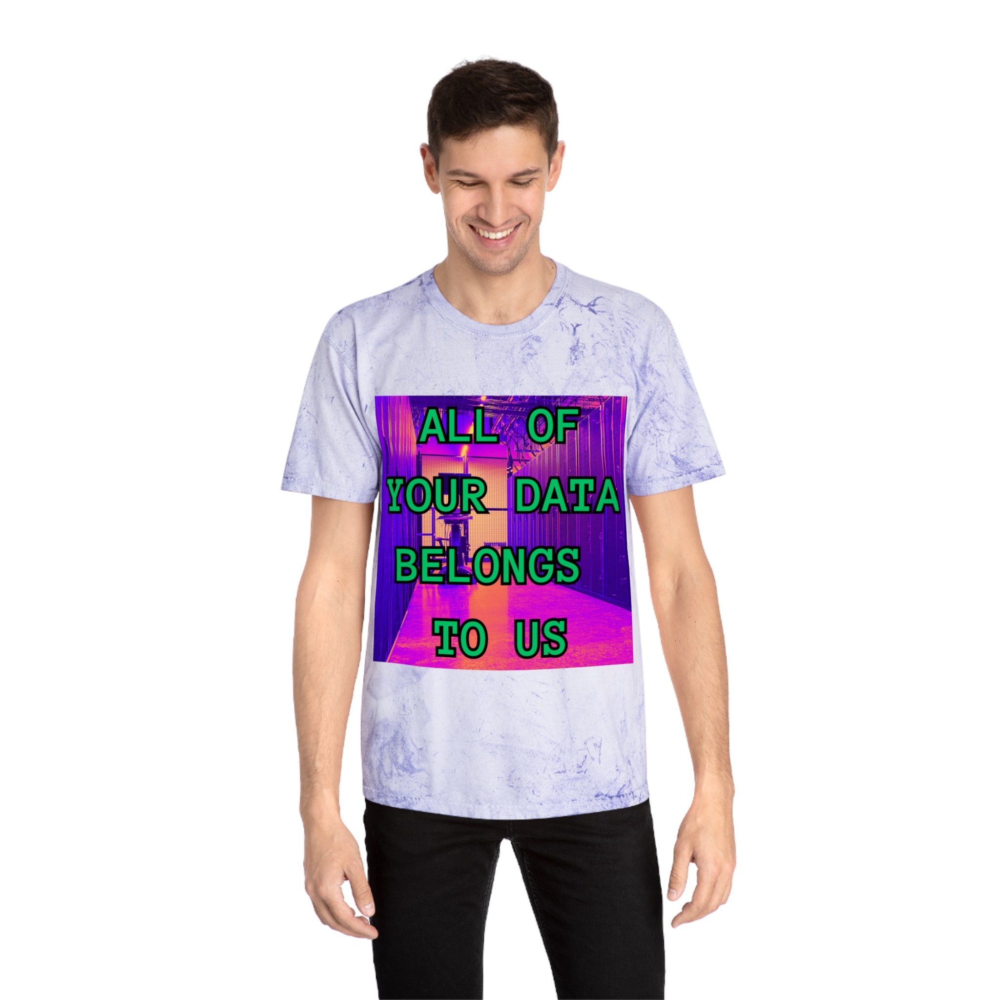 All Of Your Data Belongs To Us T-Shirt | Vaporwave Retro Cyberpunk - Image 19