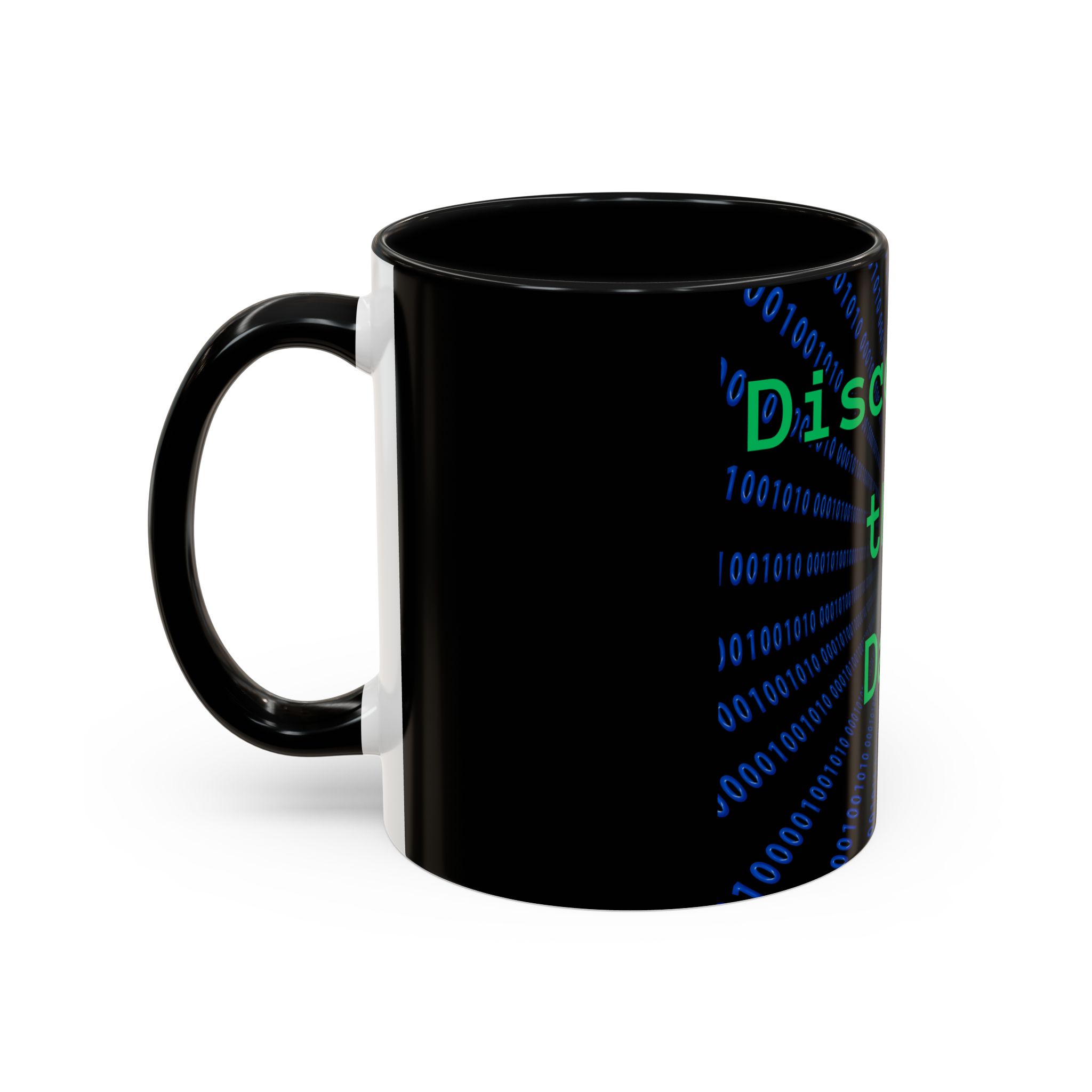 Disconnect the Data Accent Coffee Mug — Tech Humor Binary Design (11/15oz) - Image 3