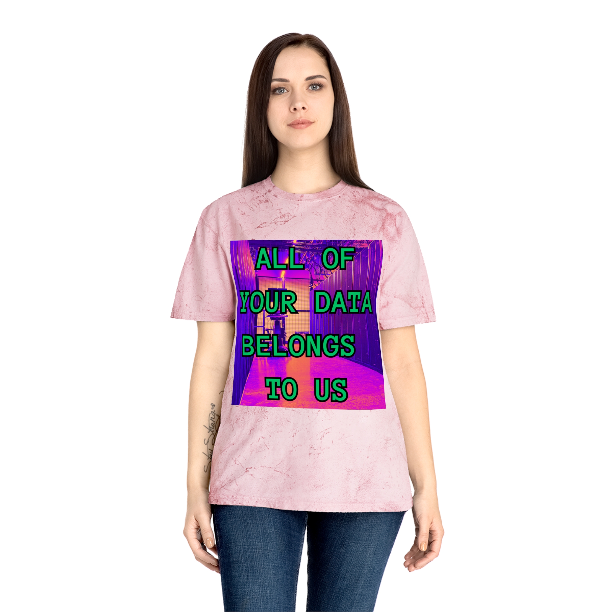 All Of Your Data Belongs To Us T-Shirt | Vaporwave Retro Cyberpunk - Image 24