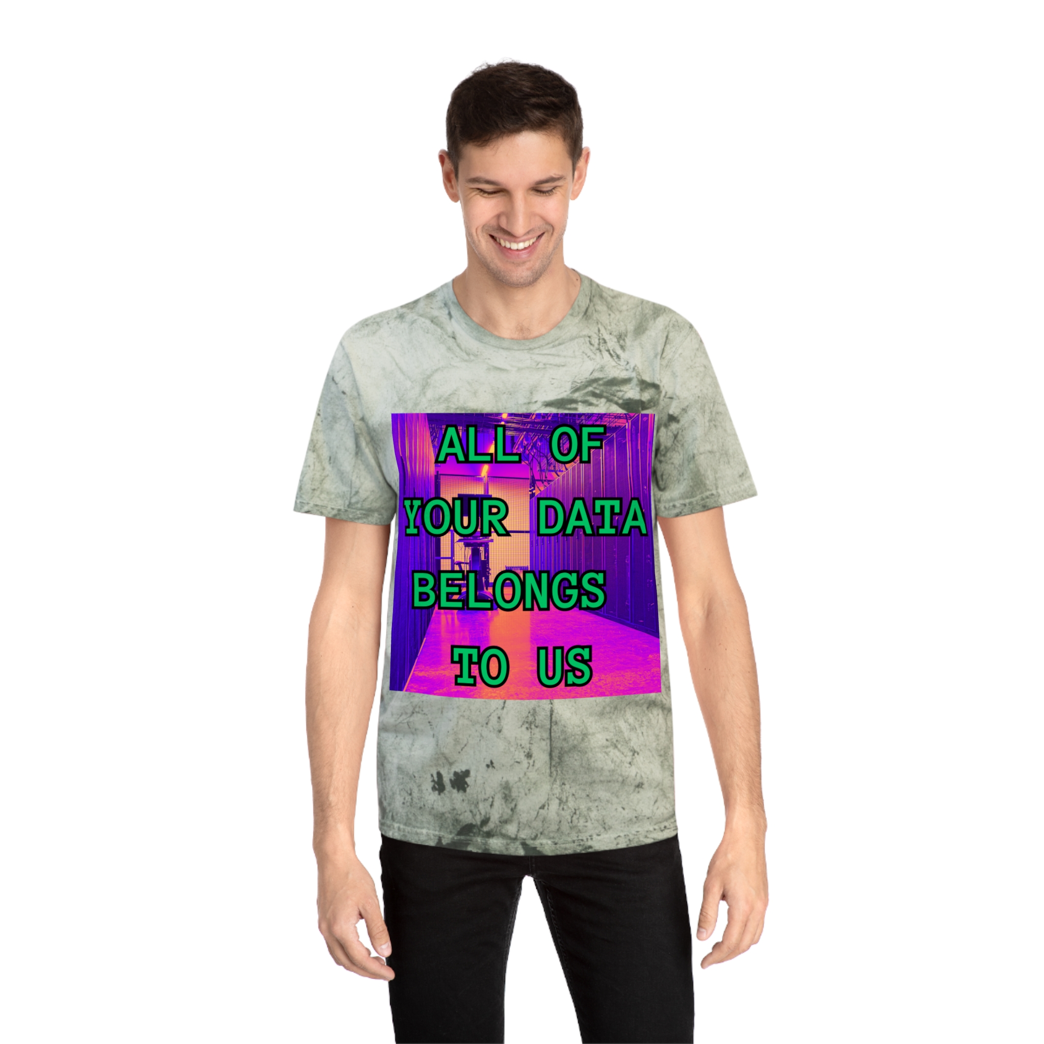 All Of Your Data Belongs To Us T-Shirt | Vaporwave Retro Cyberpunk - Image 11
