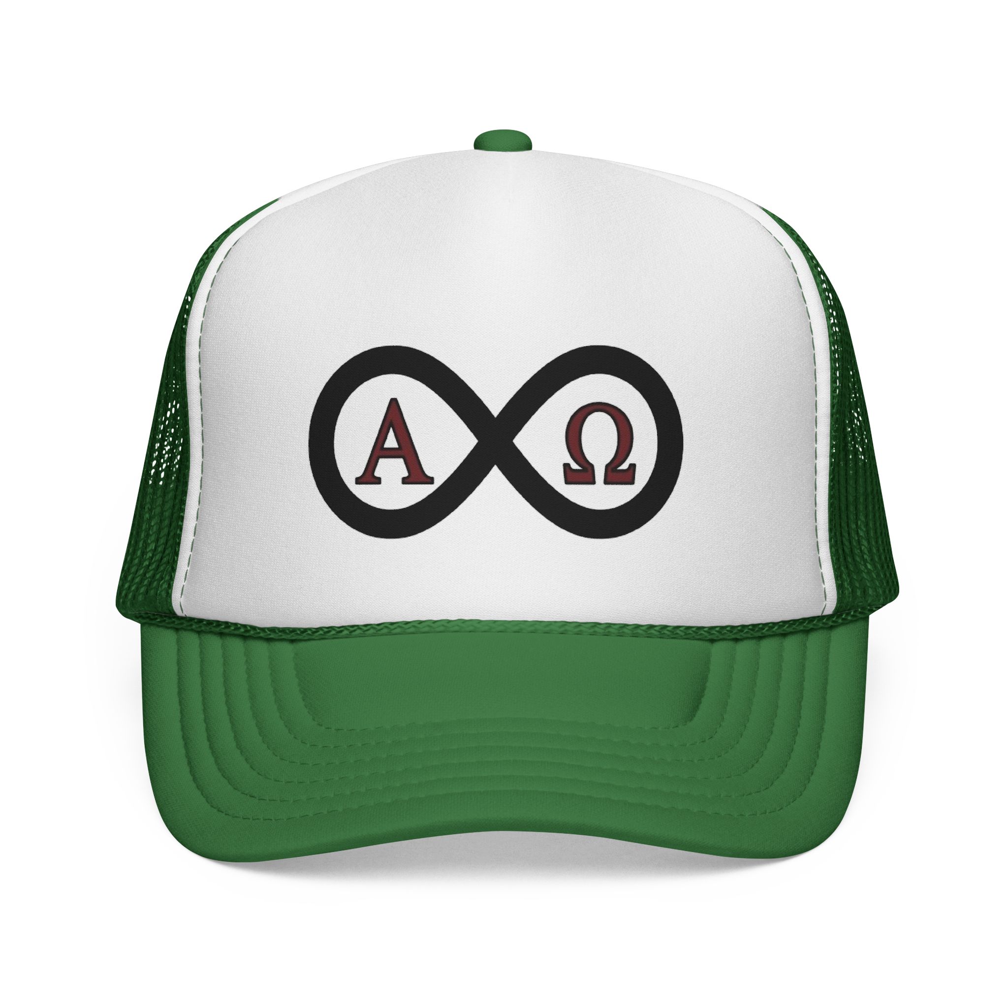 Christian Infinity Trucker Hat — Alpha & Omega Symbol Cap - Image 21