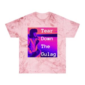 Tear Down The Gulag T-Shirt | Retro Vaporwave Protest Design