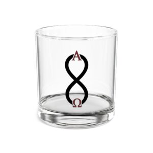 Alpha Omega Infinity Rocks Glass — 10oz Whiskey Tumbler