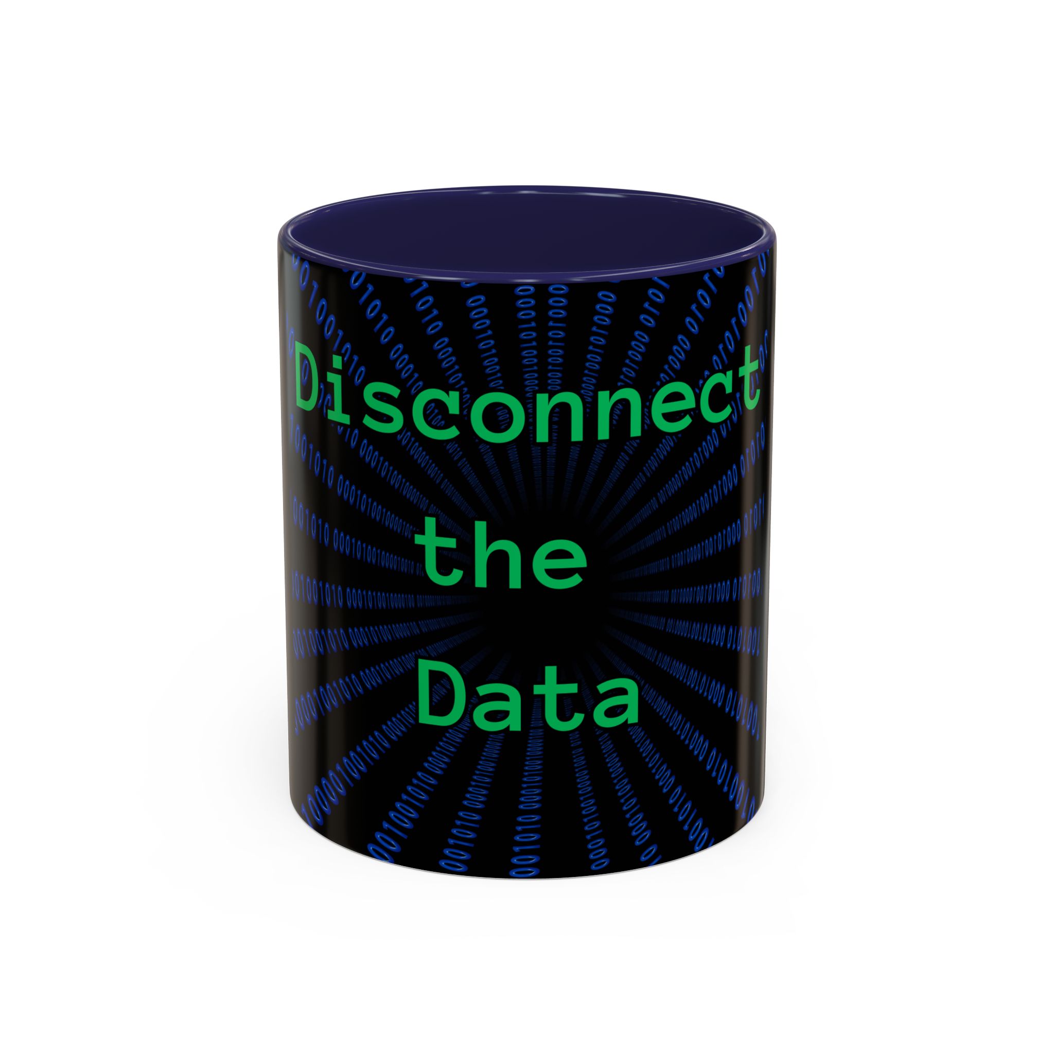 Disconnect the Data Accent Coffee Mug — Tech Humor Binary Design (11/15oz) - Image 5