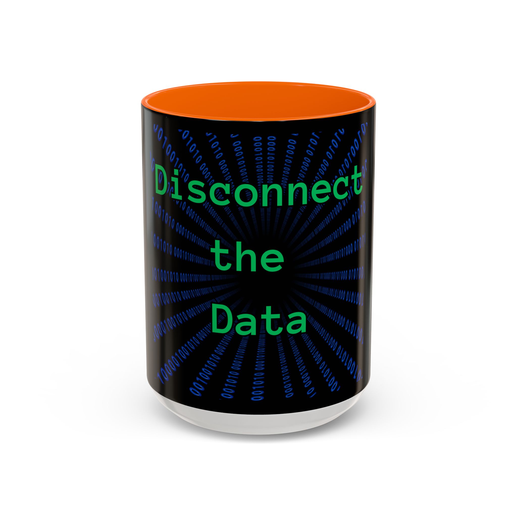 Disconnect the Data Accent Coffee Mug — Tech Humor Binary Design (11/15oz) - Image 49