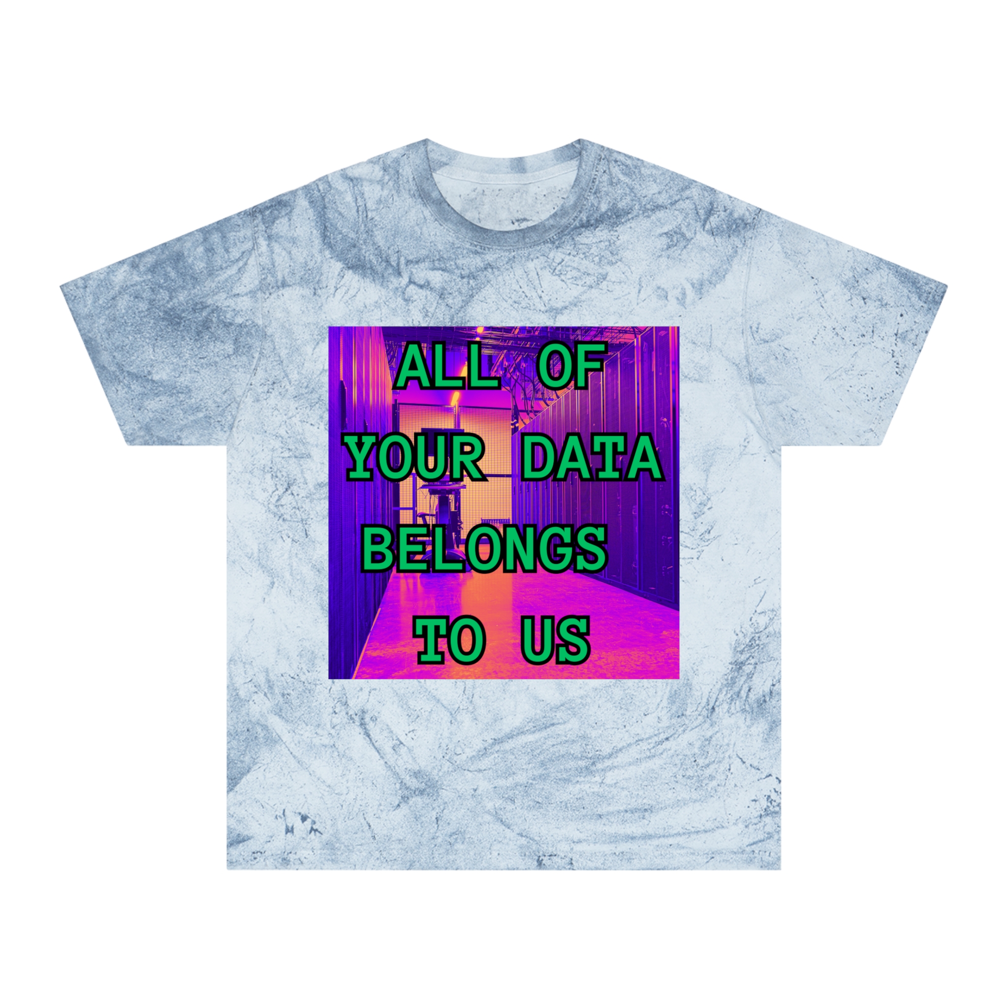 All Of Your Data Belongs To Us T-Shirt | Vaporwave Retro Cyberpunk - Image 13