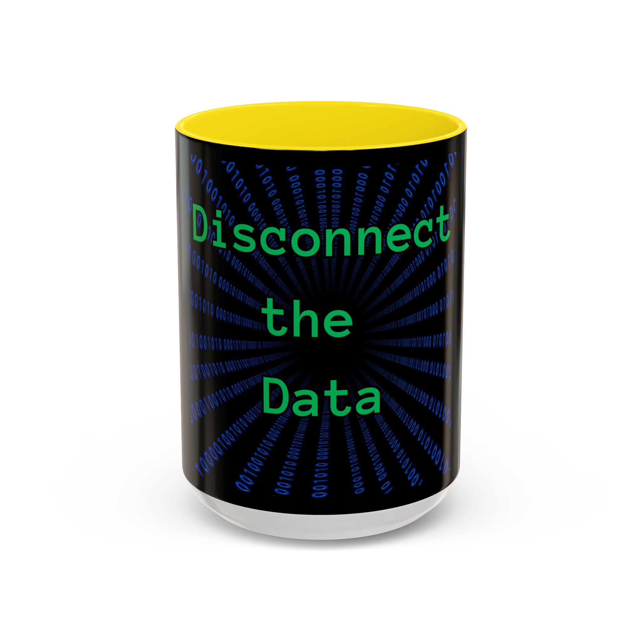Disconnect the Data Accent Coffee Mug — Tech Humor Binary Design (11/15oz) - Image 53