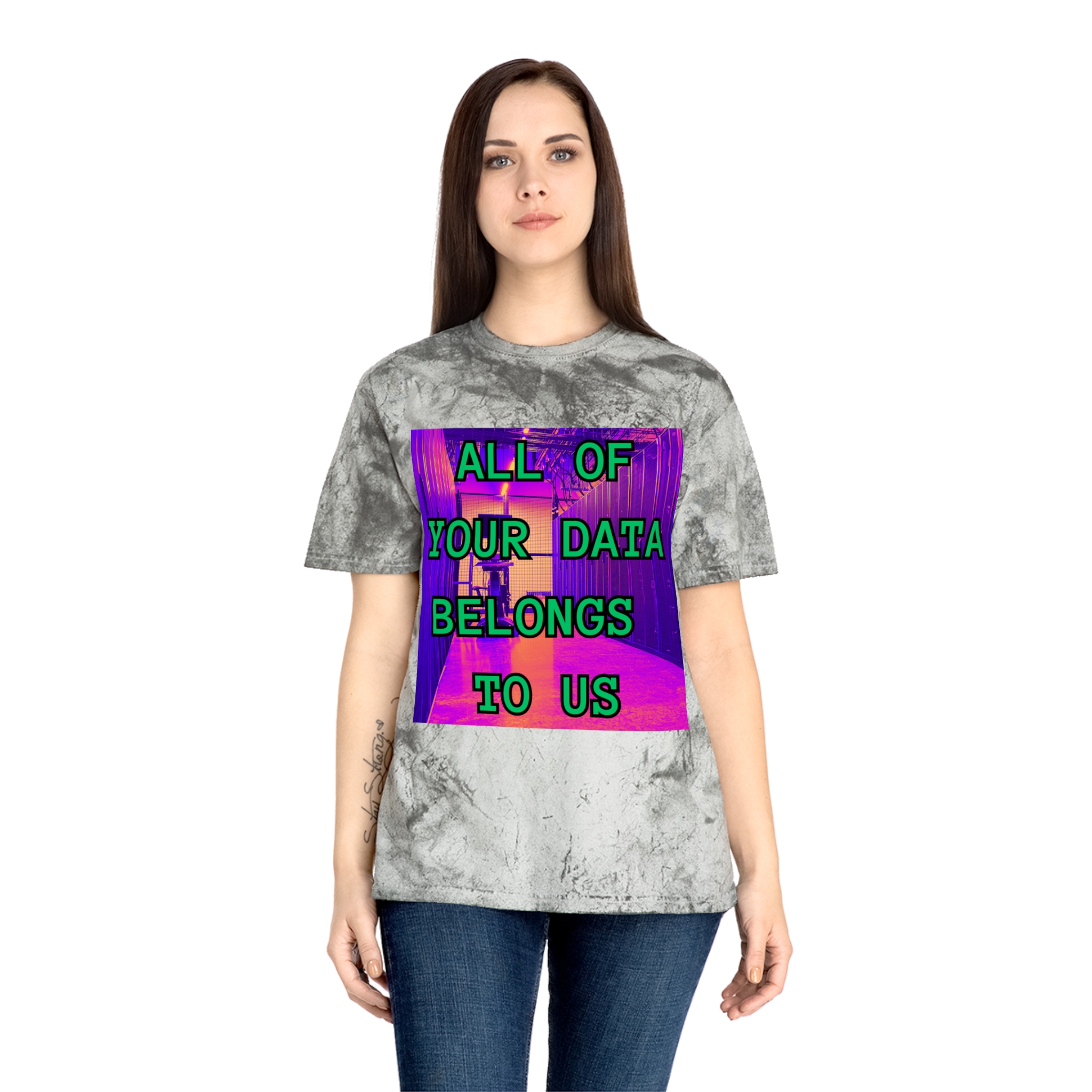 All Of Your Data Belongs To Us T-Shirt | Vaporwave Retro Cyberpunk - Image 8