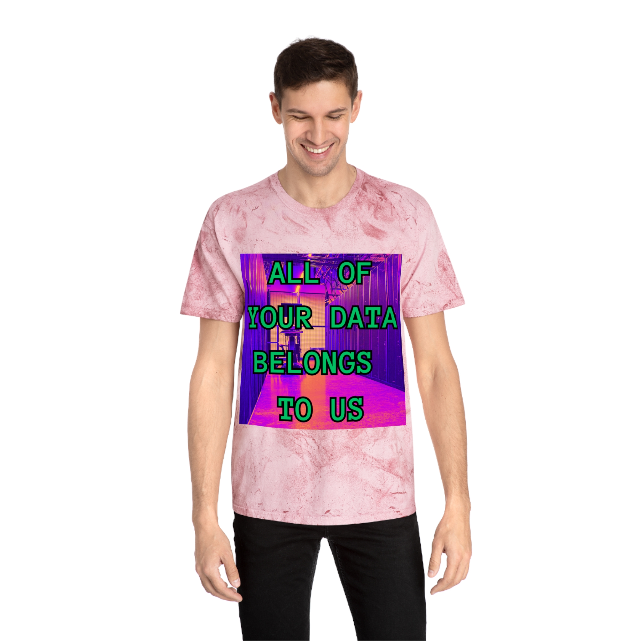 All Of Your Data Belongs To Us T-Shirt | Vaporwave Retro Cyberpunk - Image 23