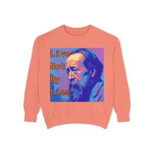 Live Not By Lies sweatshirt | Vintage philosopher portrait, bold pop art