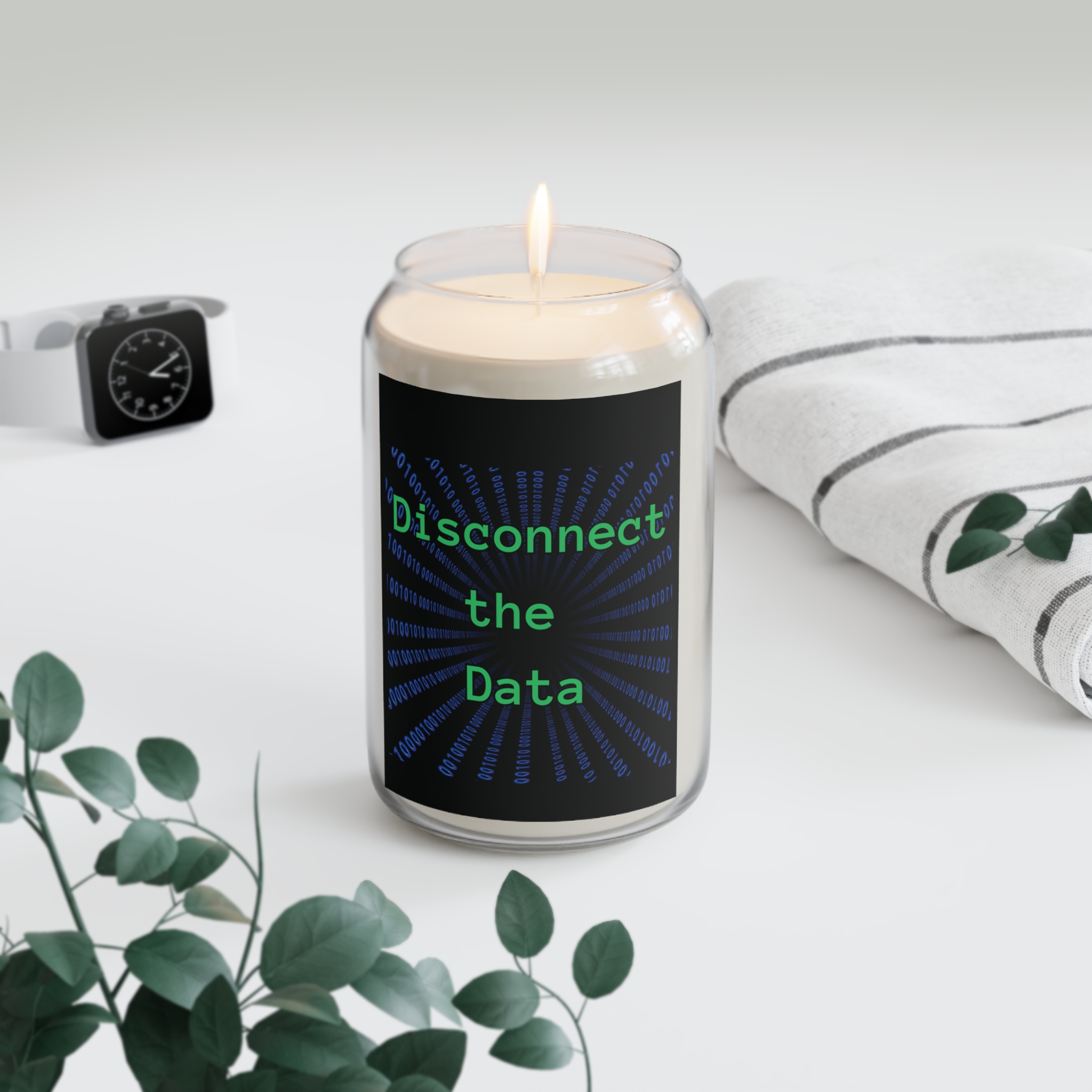 Disconnect the Data Soy Candle — 13.75oz Scented Jar Candle - Image 12