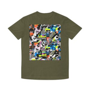 Graphic Tee — Retro Glitch Collage Art Shirt