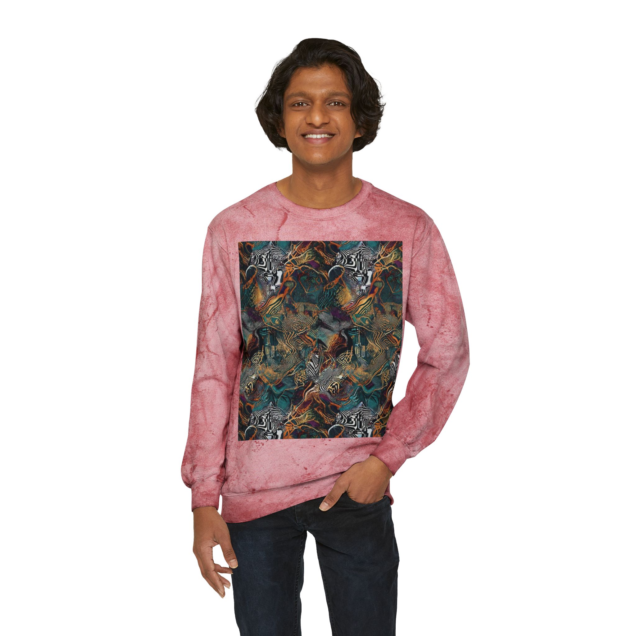 Marbled Abstract Crewneck Sweatshirt - Image 23