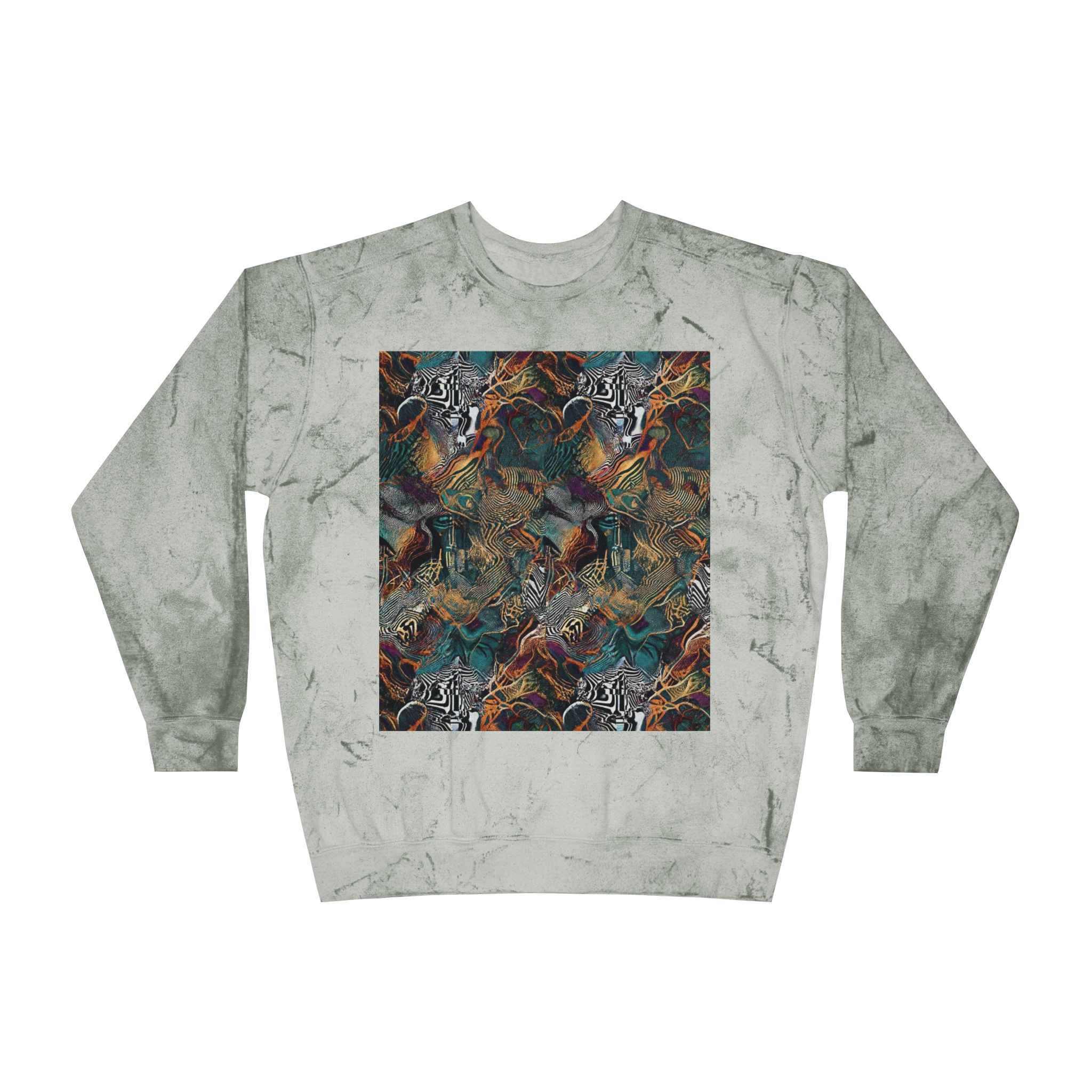 Marbled Abstract Crewneck Sweatshirt - Image 9