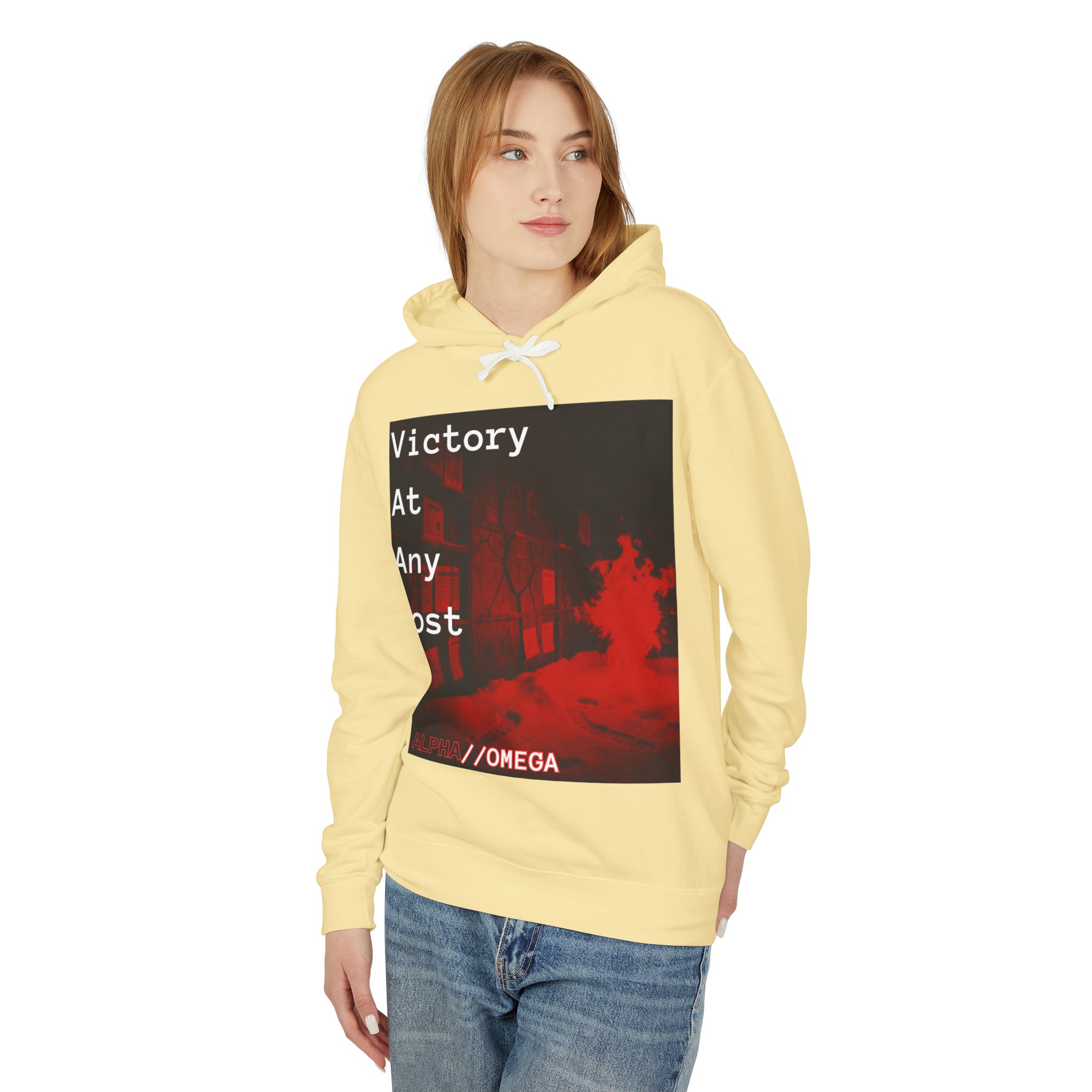 Victory At Any Cost Hoodie — //OMEGA Red Graphic Pullover - Image 27
