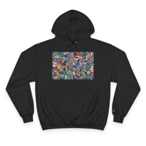 Abstract Color Block Champion Hoodie — Vibrant Geometric Streetwear