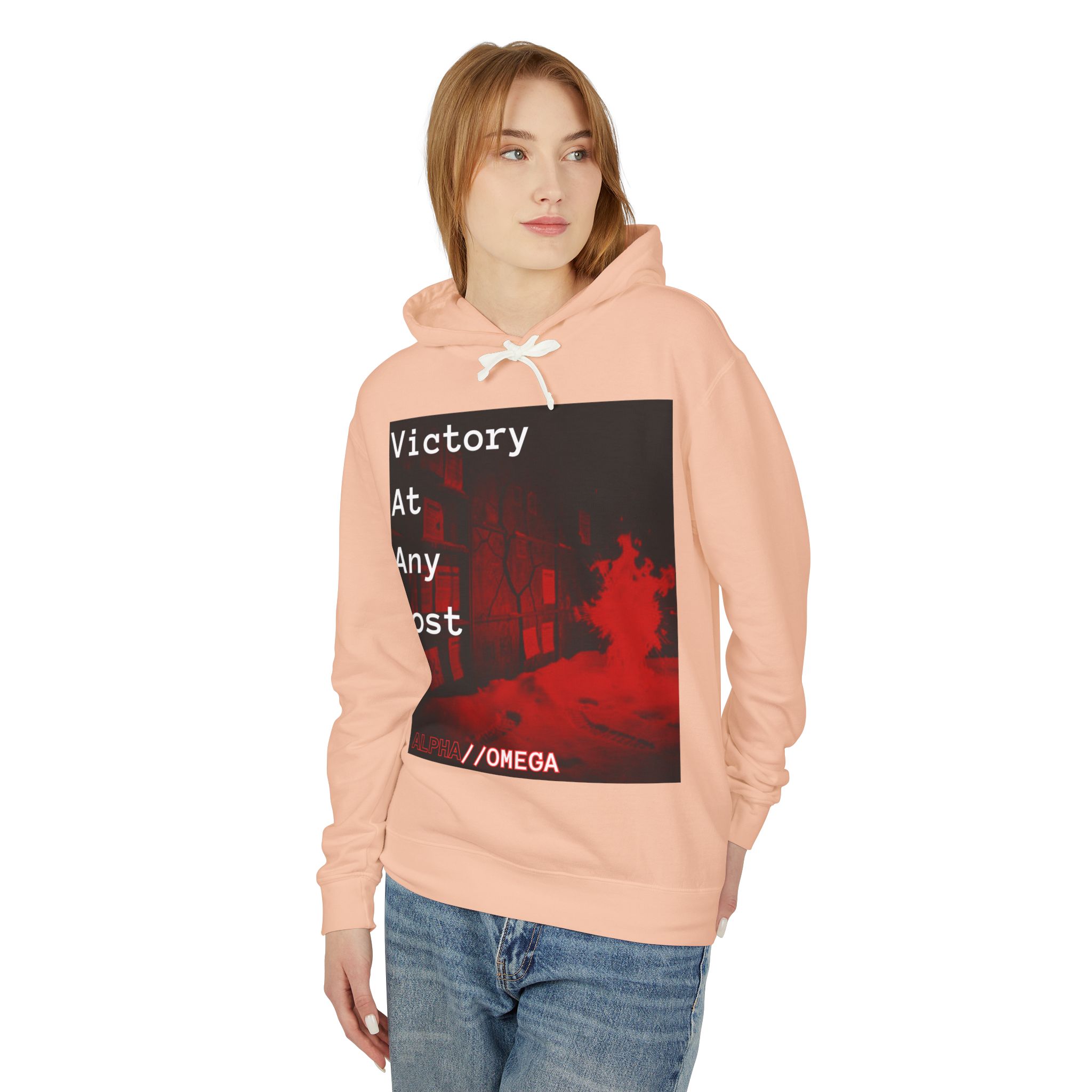Victory At Any Cost Hoodie — //OMEGA Red Graphic Pullover - Image 19