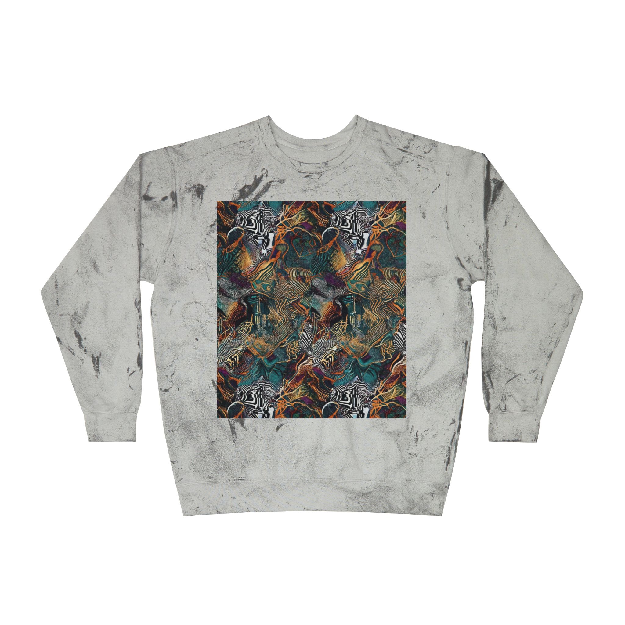 Marbled Abstract Crewneck Sweatshirt
