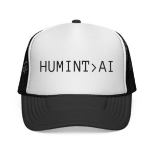 HUMINT > AI Trucker Hat — Intelligence Analyst Cap