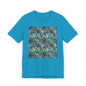 Abstract Neon Mosaic T-Shirt — Colorful Geometric Art Tee