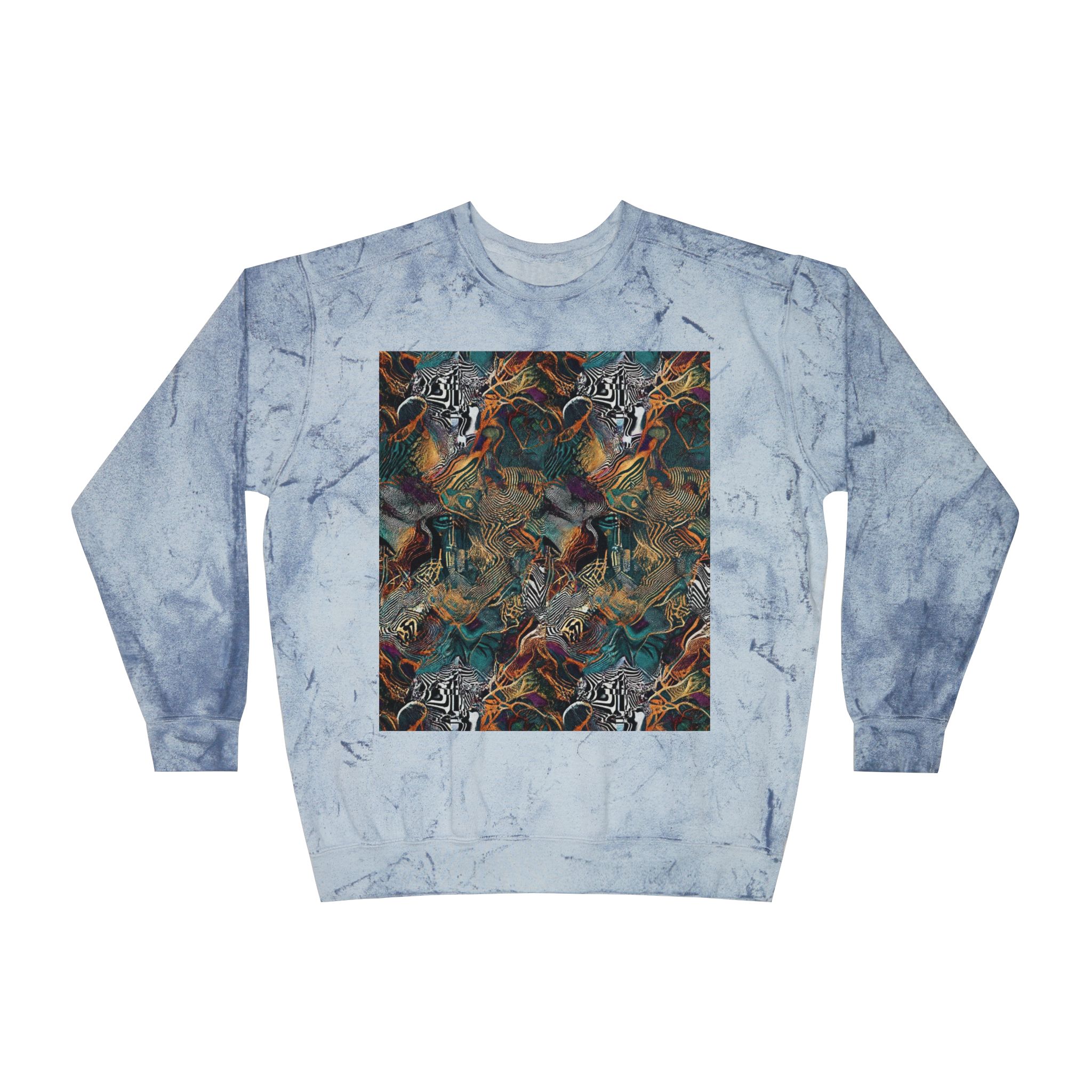 Marbled Abstract Crewneck Sweatshirt - Image 13