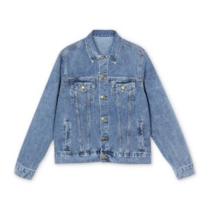 Denim Jacket — 'Invisible Ally' Back Print Guy Fawkes Graphic
