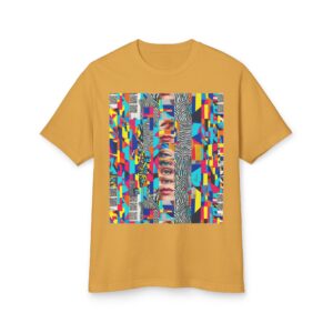 Psychedelic Collage Tee — Retro Glitch Eyes Graphic T-Shirt