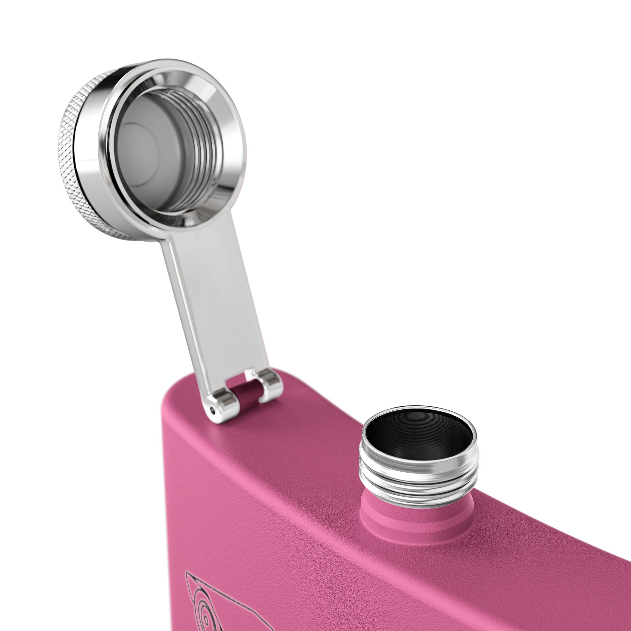 Surveillance Camera "You Are Not Alone" 6oz Stainless Steel Flask - Image 35