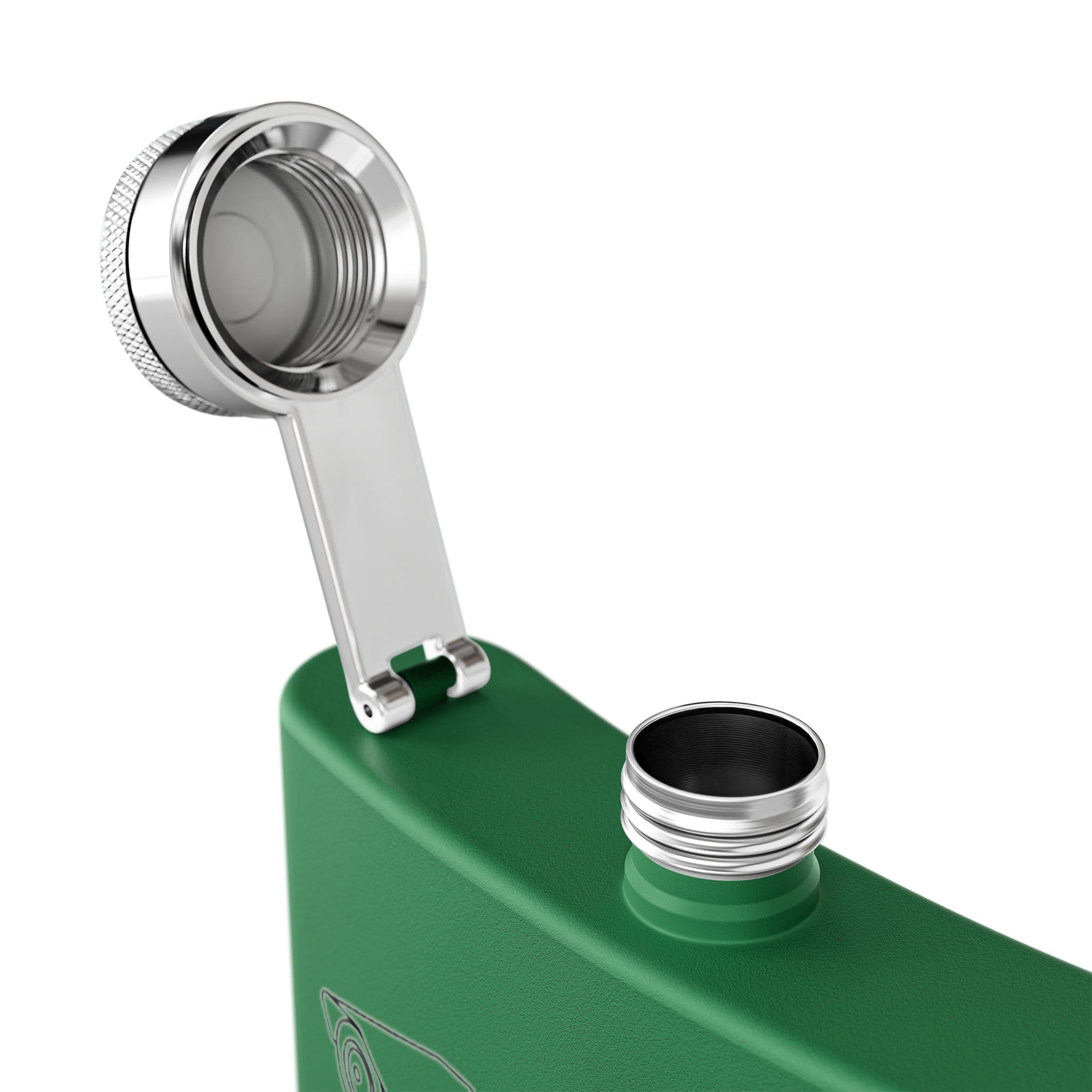 Surveillance Camera "You Are Not Alone" 6oz Stainless Steel Flask - Image 15