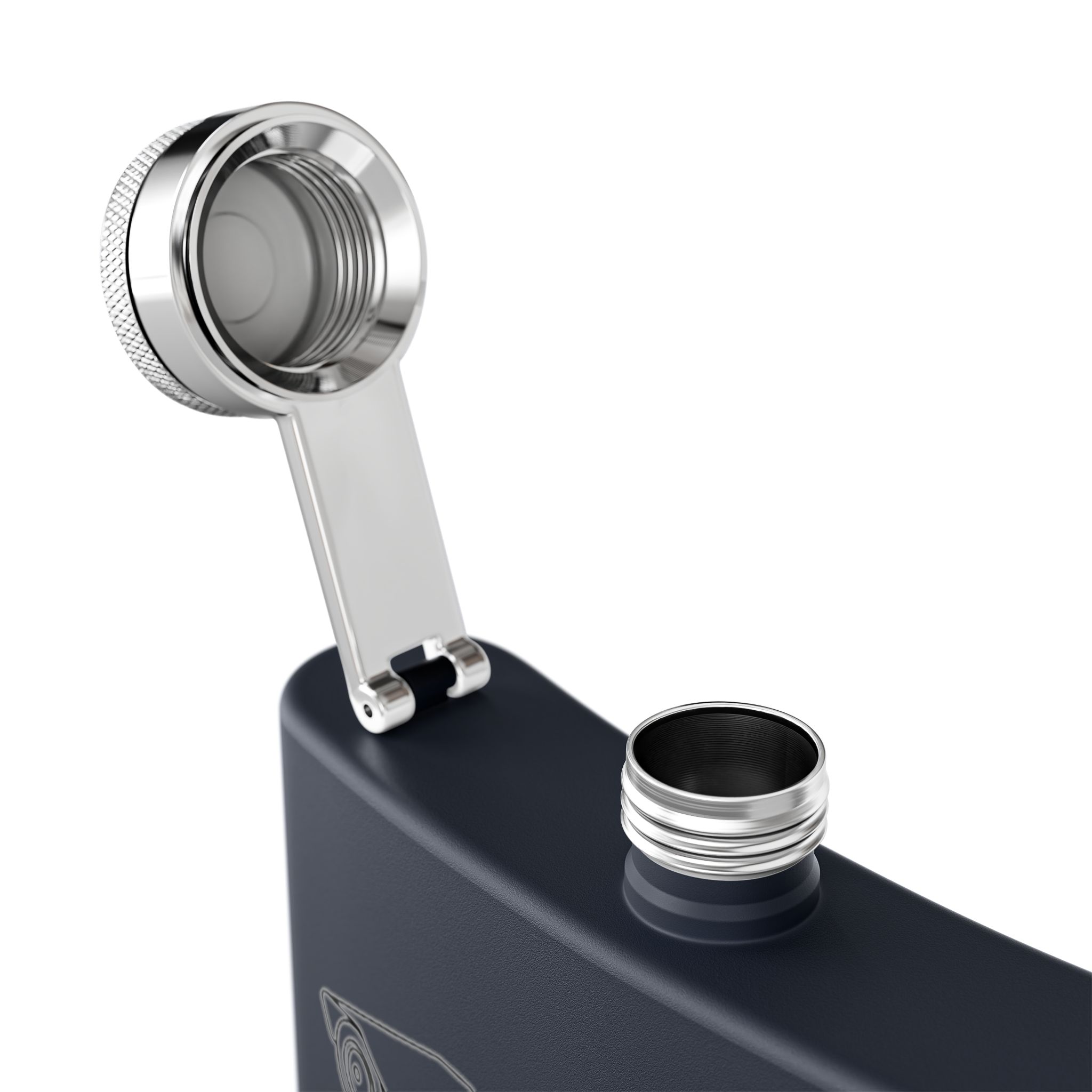 Surveillance Camera "You Are Not Alone" 6oz Stainless Steel Flask - Image 27