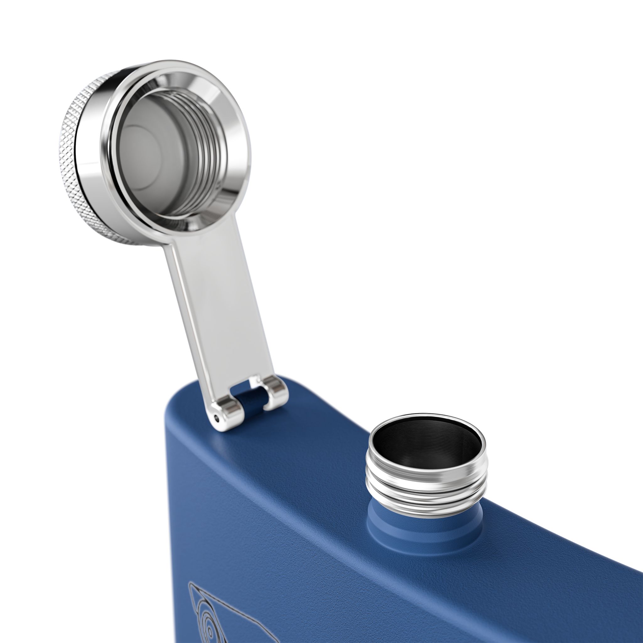 Surveillance Camera "You Are Not Alone" 6oz Stainless Steel Flask - Image 23