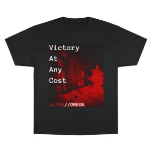 Victory At Any Cost T‑Shirt — Red/Black Victory Graphic Tee