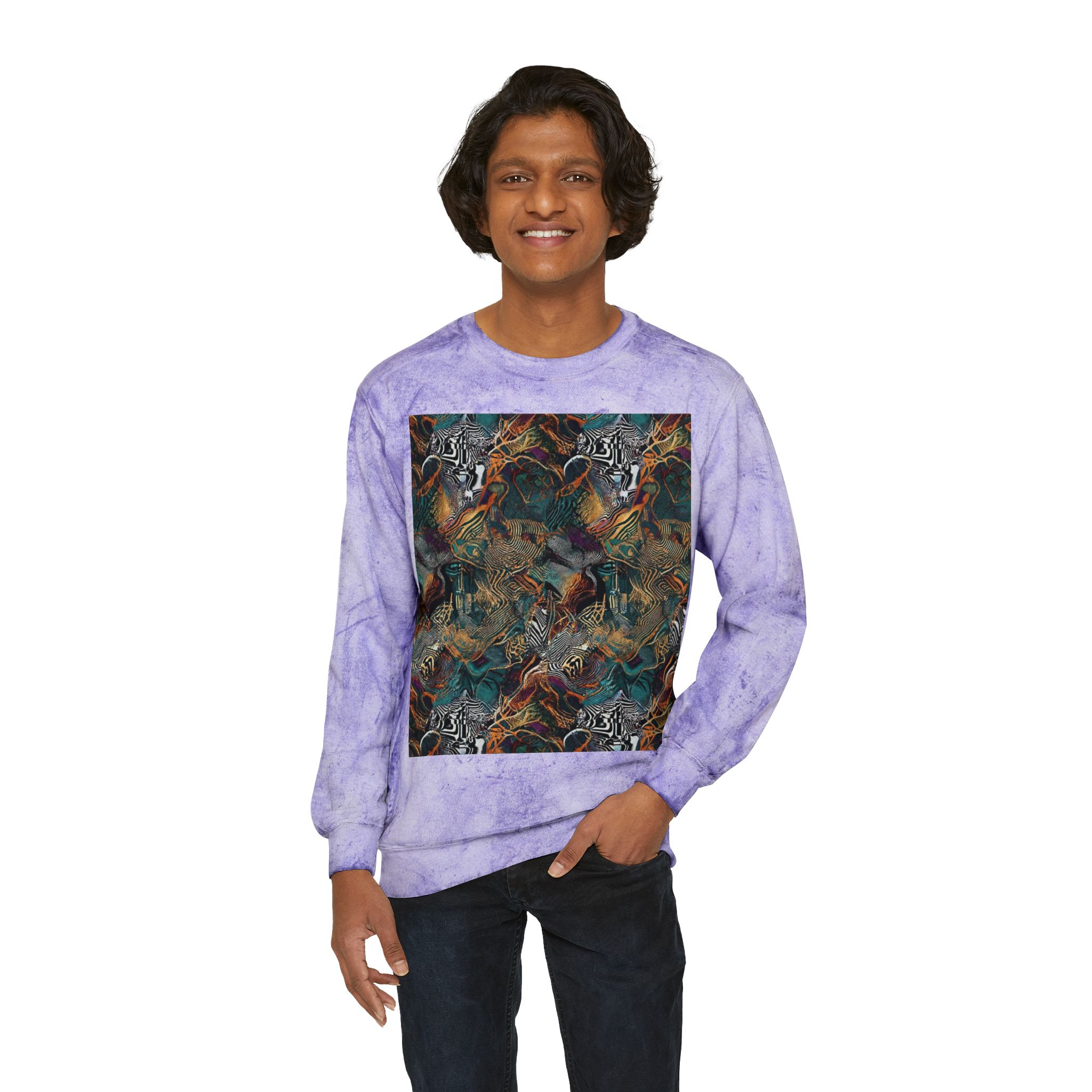 Marbled Abstract Crewneck Sweatshirt - Image 19