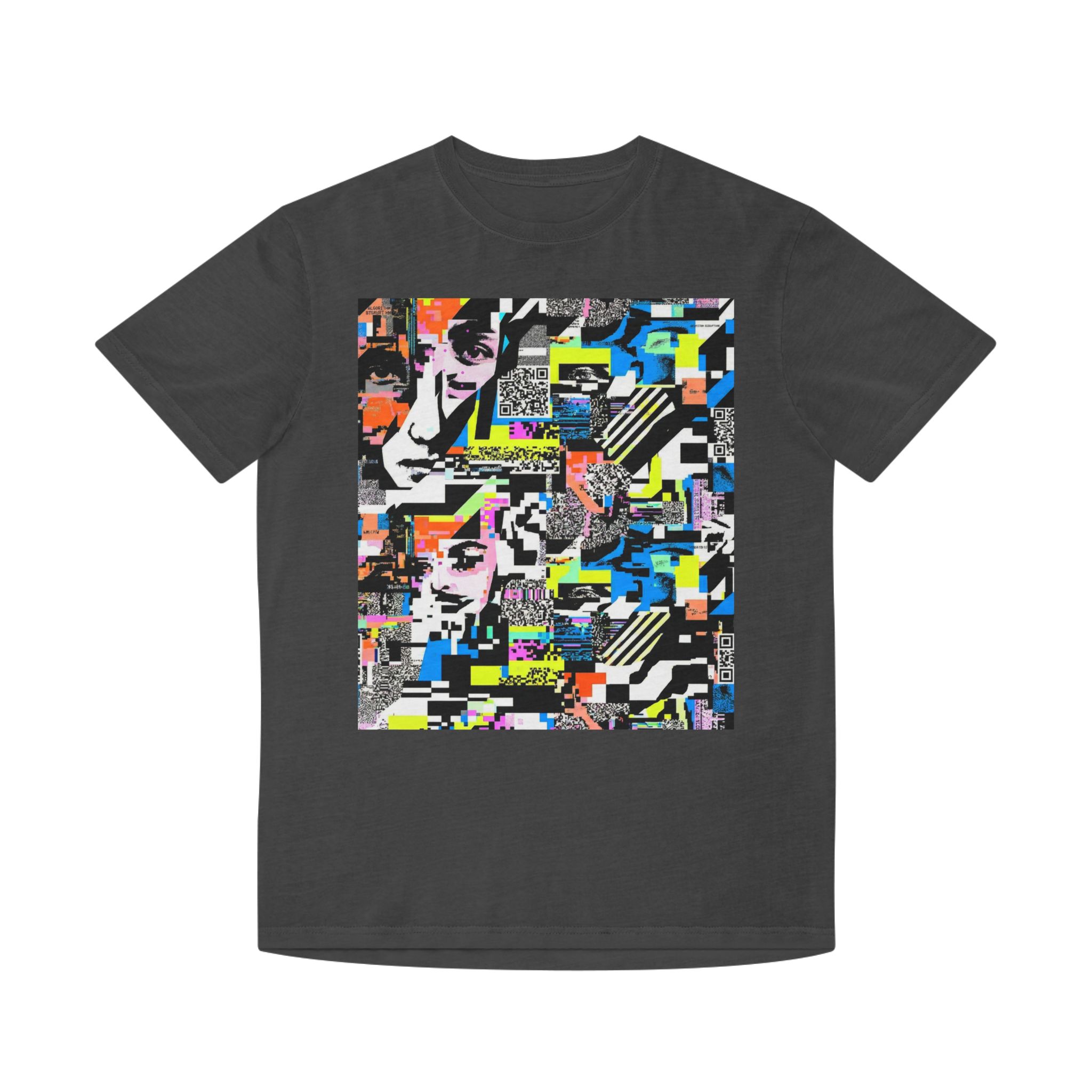 Graphic Tee — Retro Glitch Collage Art Shirt - Image 3