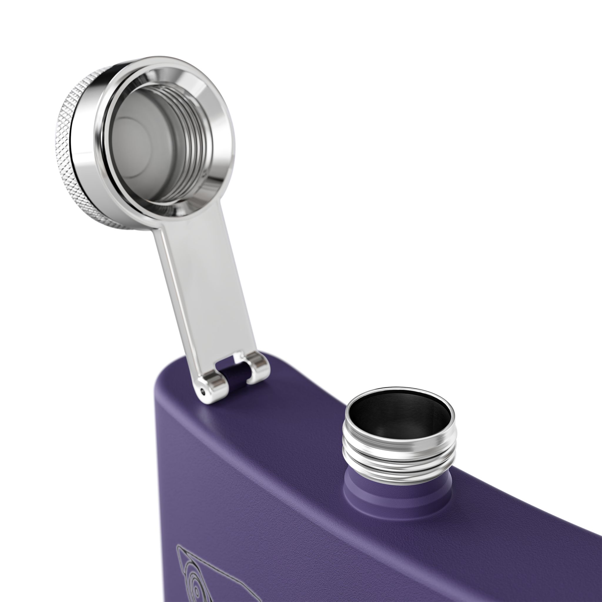Surveillance Camera "You Are Not Alone" 6oz Stainless Steel Flask - Image 31