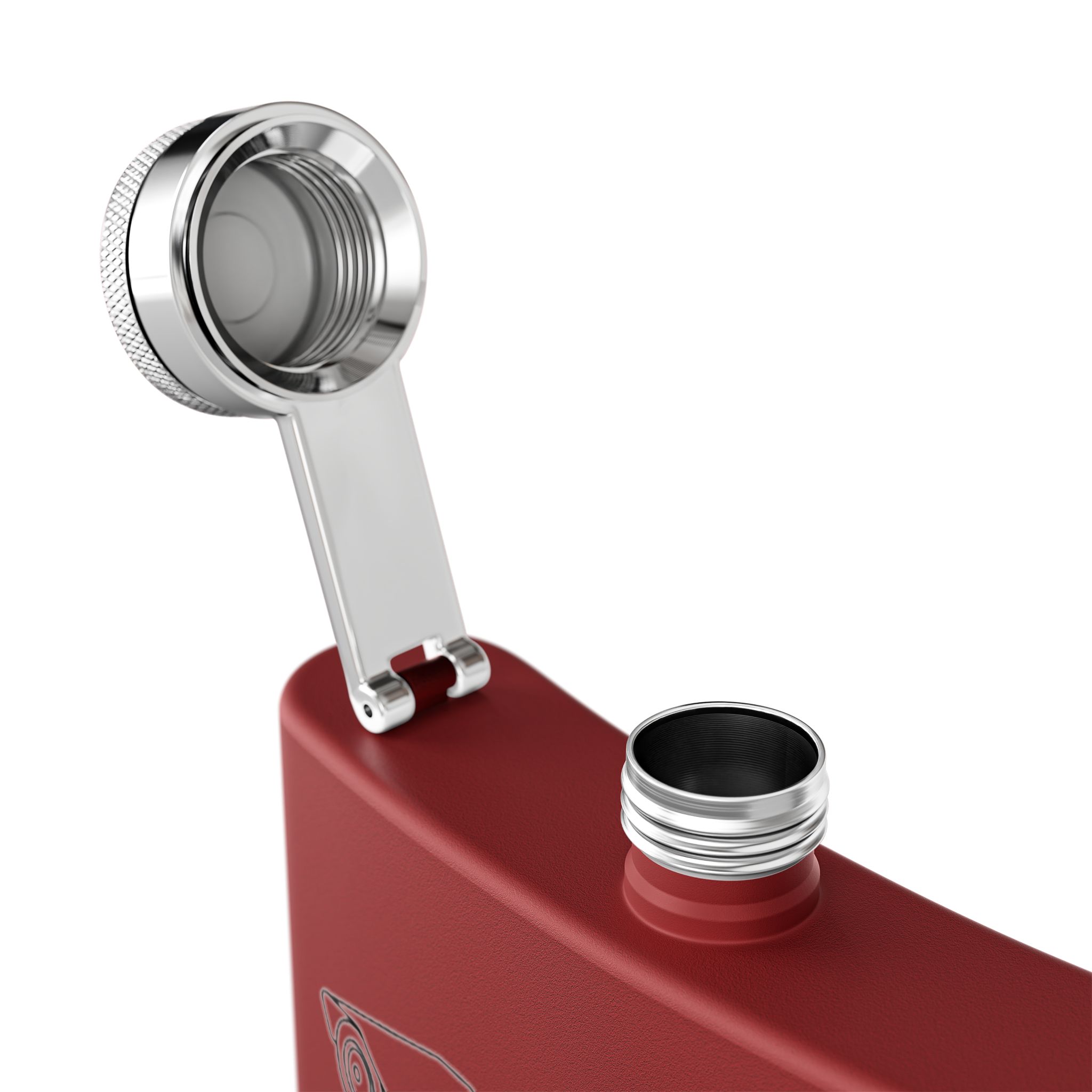 Surveillance Camera "You Are Not Alone" 6oz Stainless Steel Flask - Image 7