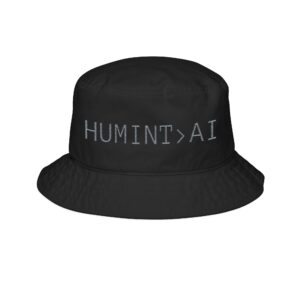 Bucket Hat — HUMINT > AI Embroidered Tech Statement Hat