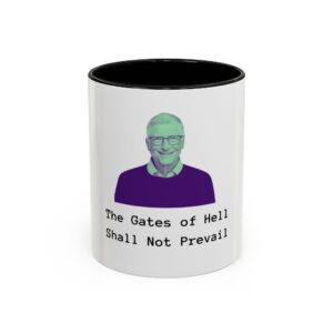 Inspirational Portrait Coffee Mug — "The Gates of Hell Shall Not Prevail"