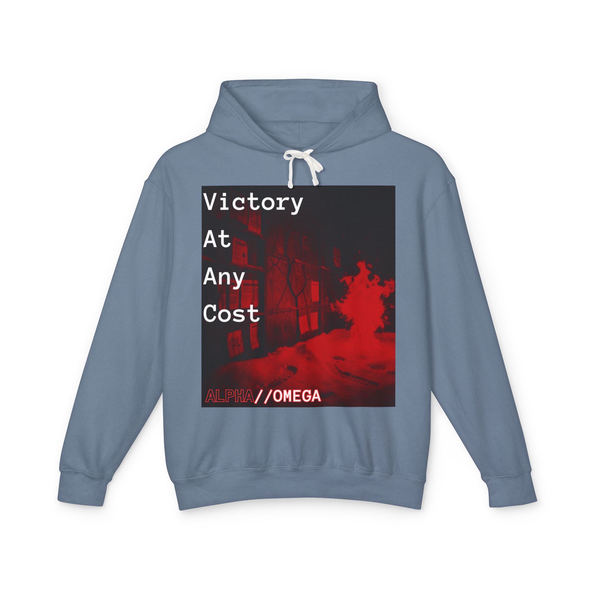 Victory At Any Cost Hoodie — //OMEGA Red Graphic Pullover - Image 33