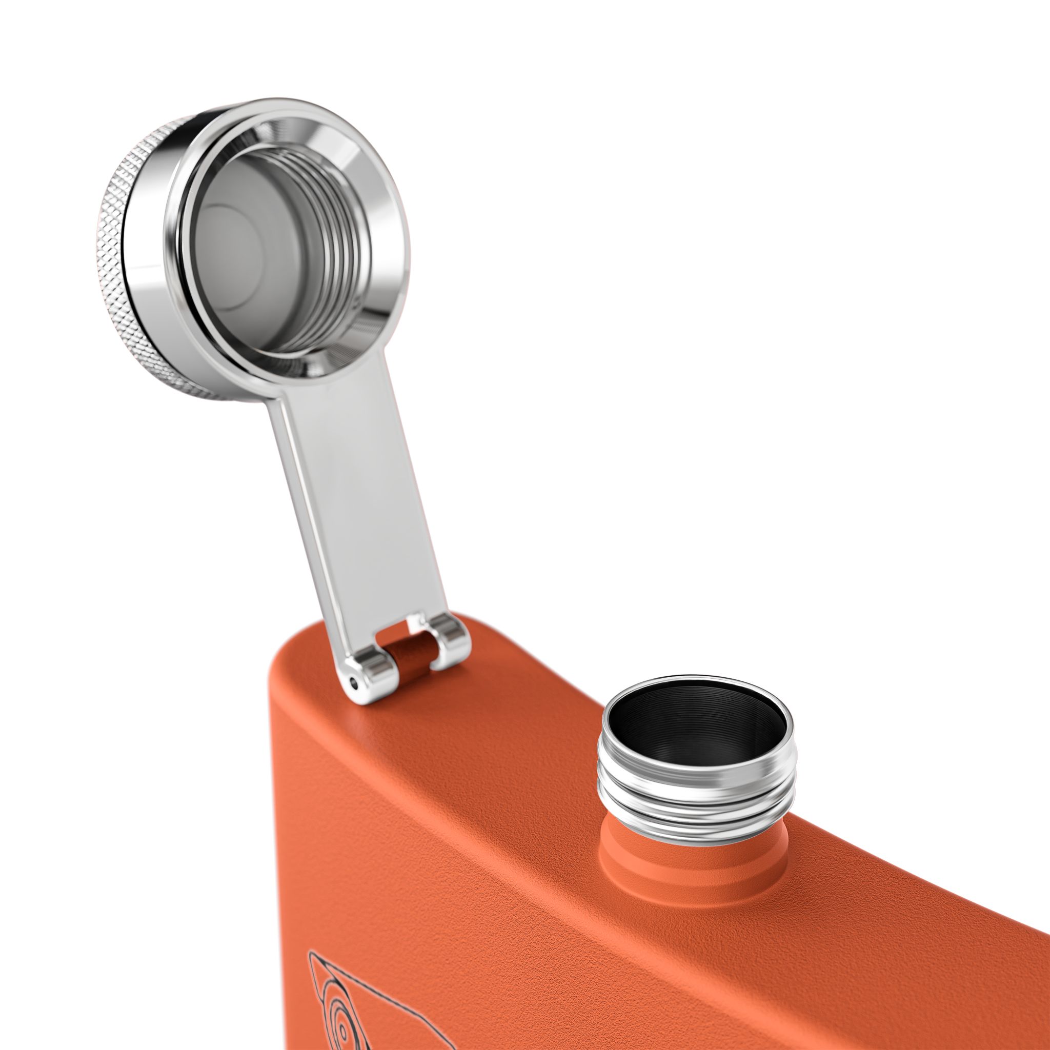 Surveillance Camera "You Are Not Alone" 6oz Stainless Steel Flask - Image 11