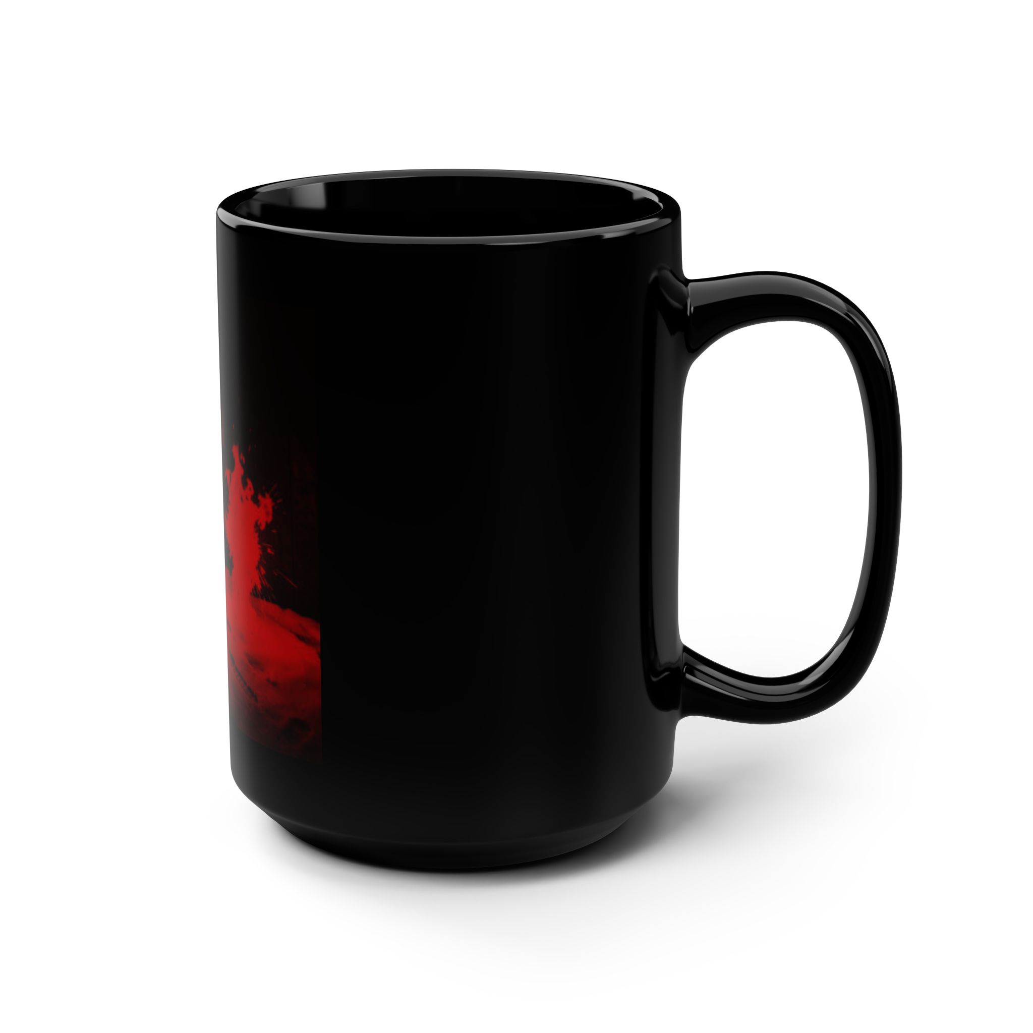 Victory At Any Cost Black 15oz Mug — Bold Red Tactical Design - Image 2